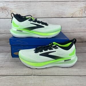 Brooks Glycerin 23 Mens Sz 14D Running Shoes White Phantom Green Gecko